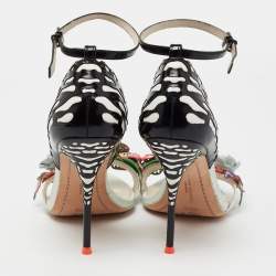 Pre Owned Sophia Webster Multicolor Leather Lilico Underwater Ankle-Strap Sandals Size 38.5
