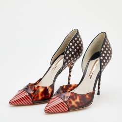 Pre Owned Sophia Webster Multicolor Patent And Leather Pointed Toe Pumps Size 41
