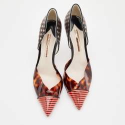 Pre Owned Sophia Webster Multicolor Patent And Leather Pointed Toe Pumps Size 41