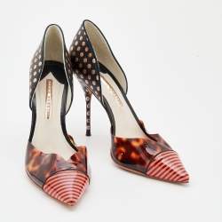 Pre Owned Sophia Webster Multicolor Patent And Leather Pointed Toe Pumps Size 41