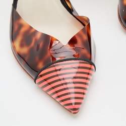 Pre Owned Sophia Webster Multicolor Patent And Leather Pointed Toe Pumps Size 41
