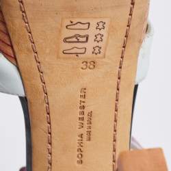 Sophia Webster Multicolor Leather Riko Pastel Platform Sandals Size 38