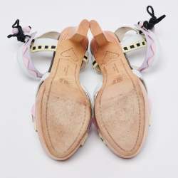 Sophia Webster Multicolor Leather Riko Pastel Platform Sandals Size 38