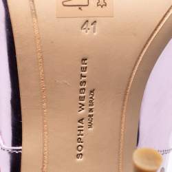 Pre Owned Sophia Webster Metallic Pink Patent Leather Harmony Butterfly Pumps Size 41