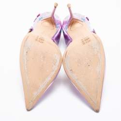 Pre Owned Sophia Webster Metallic Pink Patent Leather Harmony Butterfly Pumps Size 41