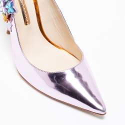 Pre Owned Sophia Webster Metallic Pink Patent Leather Harmony Butterfly Pumps Size 41