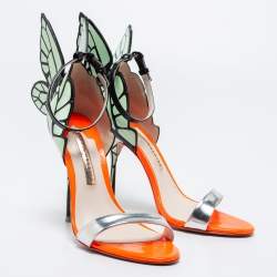 Pre Owned Sophia Webster Multicolor Leather Chiara Ankle Strap Sandals Size 37.5