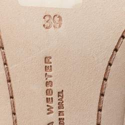 Pre Owned Sophia Webster Metallic Rose Gold Leather Chiara Butterfly Ankle Strap Sandals Size 39