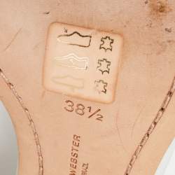 Pre Owned Sophia Webster Multicolor Glitter and Metallic Leather Chiara Ankle-Strap Sandals Size 38.5