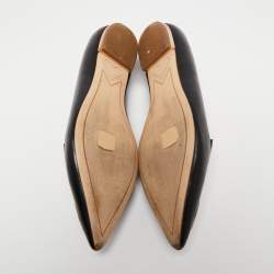 Sophia Webster Black Leather Bibi Butterfly Pointed Toe Ballet Flats Size 36