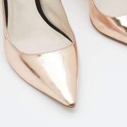 Sophia Webster Metallic Rose Gold Leather Coco Flamingo Pointed Toe Pumps Size 41