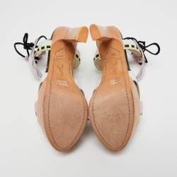 Sophia Webster Multicolor Leather Riko Pastel Platform Sandals Size 39.5