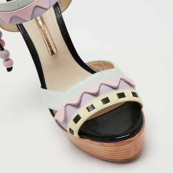 Sophia Webster Multicolor Leather Riko Pastel Platform Sandals Size 39.5