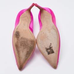 Sophia Webster Pink Satin Bibi Butterfly Embellished Pumps Size 39
