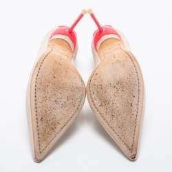 Sophia Webster Beige Leather Pointed Toe Pumps Size 40.5