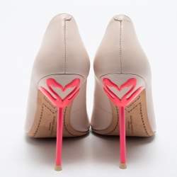 Sophia Webster Beige Leather Pointed Toe Pumps Size 40.5