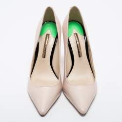 Sophia Webster Beige Leather Pointed Toe Pumps Size 40.5