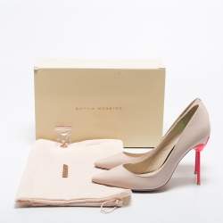 Sophia Webster Beige Leather Pointed Toe Pumps Size 40.5