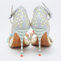 Pre Owned Sophia Webster Multicolor Leather Lilico Sequin Flower Embellished Ankle Strap Open Toe Sandals Size 37