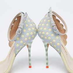 Pre Owned Sophia Webster Multicolor Leather Lilico Sequin Flower Embellished Ankle Strap Open Toe Sandals Size 37