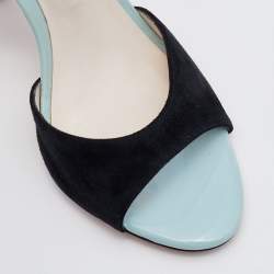 Sophia Webster Black Suede Embellished Ankle Tie Sandals Size 36