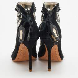 Sophia Webster Black Mesh and Suede Felice Booties Size 36