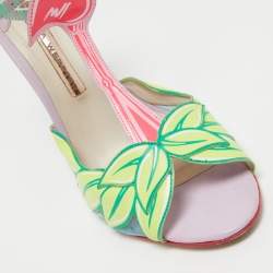 Pre Owned Sophia Webster Multicolor Leather Ankle Strap Sandals Size 38