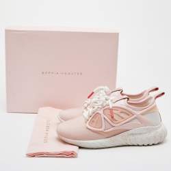 Sophia Webster Pink Rubber and Neoprene Chiara Low Top Sneakers Size 36