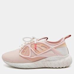Sophia Webster Pink Rubber and Neoprene Chiara Low Top Sneakers Size 36