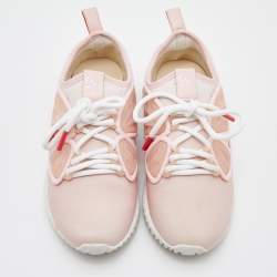 Sophia Webster Pink Rubber and Neoprene Chiara Low Top Sneakers Size 36