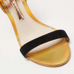 Pre Owned Sophia Webster Tricolor Leather and Suede Chiara Ankle Strap Sandals Size 36
