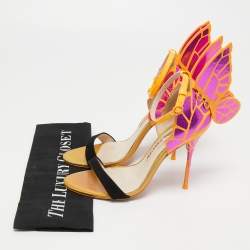 Pre Owned Sophia Webster Tricolor Leather and Suede Chiara Ankle Strap Sandals Size 36