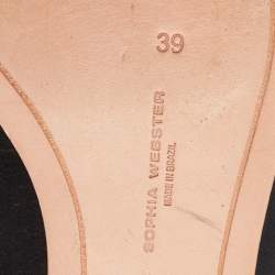 Sophia Webster Black Suede Bibi Butterfly Pointed Toe Ballet Flats Size 39