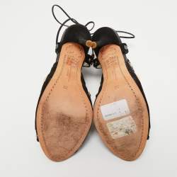 Sophia Webster Black Suede Studded Riko Sandals Size 36
