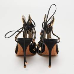 Sophia Webster Black Suede Studded Riko Sandals Size 36