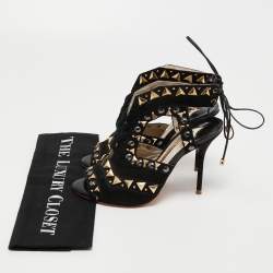 Sophia Webster Black Suede Studded Riko Sandals Size 36