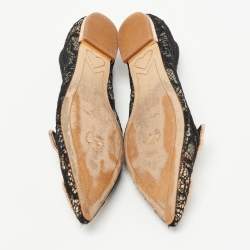 Sophia Webster Black Lace Bibi Butterfly Ballet Flats Size 38.5