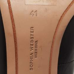 Pre Owned Sophia Webster Black Leather Pointed Toe Pumps Size 41