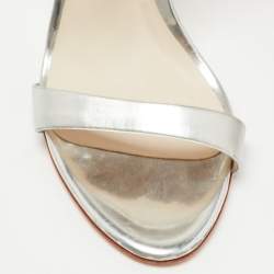 Sophia Webster Metallic Silver Leather Chiara Butterfly Ankle Strap Sandals Size 35.5