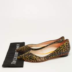 Sophia Webster Multicolor PVC  Lola Holographic Leopard Ballet Flats Size 39.5