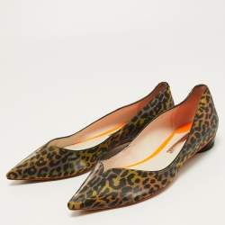 Sophia Webster Multicolor PVC  Lola Holographic Leopard Ballet Flats Size 39.5