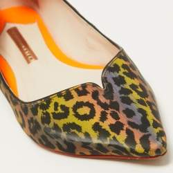 Sophia Webster Multicolor PVC  Lola Holographic Leopard Ballet Flats Size 39.5