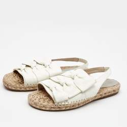 Sophia Webster White Leather Angelo Butterfly Slingback Sandals Size 38