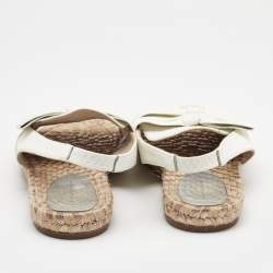 Sophia Webster White Leather Angelo Butterfly Slingback Sandals Size 38