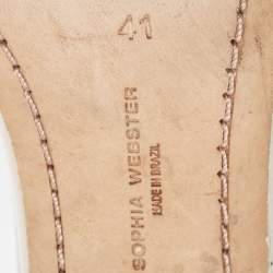Sophia Webster Multicolor Leather and Canvas Ankle Strap Sandals Size 41