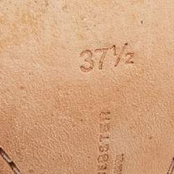 Pre Owned Sophia Webster Gold/White Leather Evangeline Laser Cut Angel Wing Ankle Strap Sandals Size 37.5