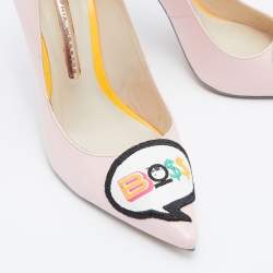 Sophia Webster Pink Patent Leather Lady Boss Pointed Toe Pumps Size 37.5
