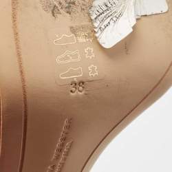 Pre Owned Sophia Webster Gold Leather And Glitter Chiara Ankle Strap Sandals Size 38