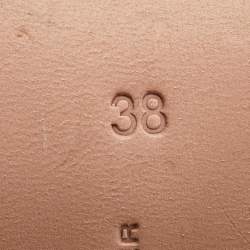 Pre Owned Sophia Webster Pink Velvet Royalty Crystal Heel Ankle Strap Sandals Size 38