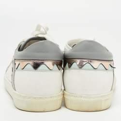 Pre Owned Sophia Webster White Leather Riko Sneakers Size 39